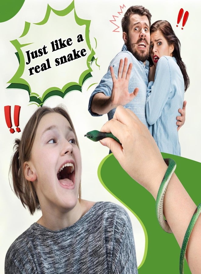 DOITEM 5 Pieces Rubber Snakes 120cm Fake Snake 75cm Plastic Snakes Realistic Snakes Multicolor Fake Snake for Garden Props to Keep Birds Away, Pranks - Image 5